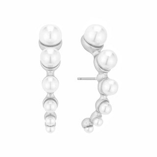 Pearl Accent Stud Earrings