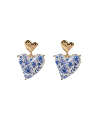 Pearl Floral Heart Earrings | Select Trends Boutique