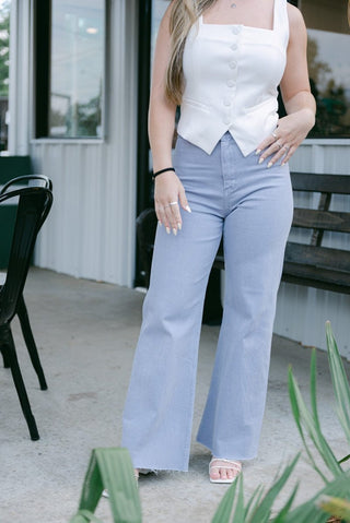 Periwinkle Wide Leg Jeans | Select Trends Boutique