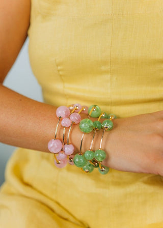 Pink Marble Beaded Bracelet Set | Select Trends Boutique