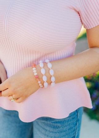 Pink & Red Beaded Bracelet - Select Trends Boutique