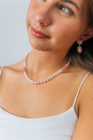 Pink & Red Beaded Necklace | Select Trends Boutique