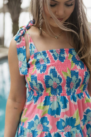 Pink Salem Sea Flower Dress | Select Trends Boutique