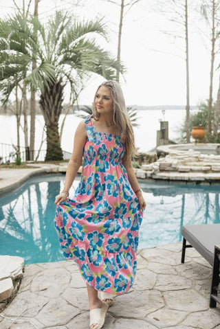 Pink Salem Sea Flower Dress | Select Trends Boutique