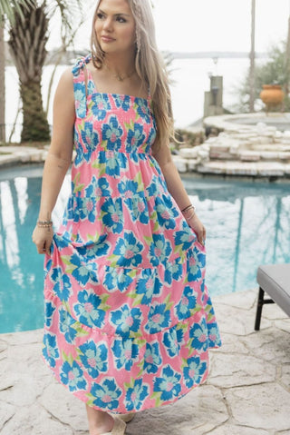 Pink Salem Sea Flower Dress | Select Trends Boutique