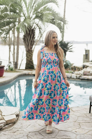 Pink Salem Sea Flower Dress | Select Trends Boutique