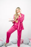 Pink Satin Trousers - Select Trends Boutique