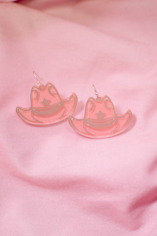 Pink & Silver Western Earrings