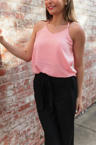 Pink V - Neck Flowy Sleeveless Cami | Select Trends Boutique