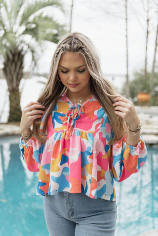 Pink Vivey Hello There Top | Select Trends Boutique