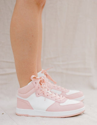Pink & White High-Top Sneakers from Select Trends Boutique