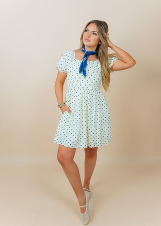 Polka Dot Short Sleeve Babydoll Dress | Select Trends Boutique