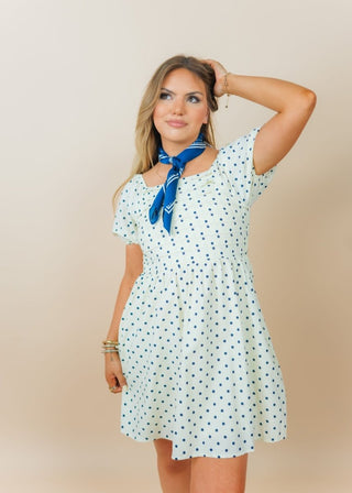 Polka Dot Short Sleeve Babydoll Dress | Select Trends Boutique