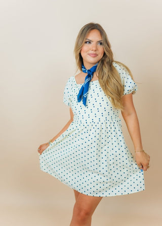 Polka Dot Short Sleeve Babydoll Dress | Select Trends Boutique