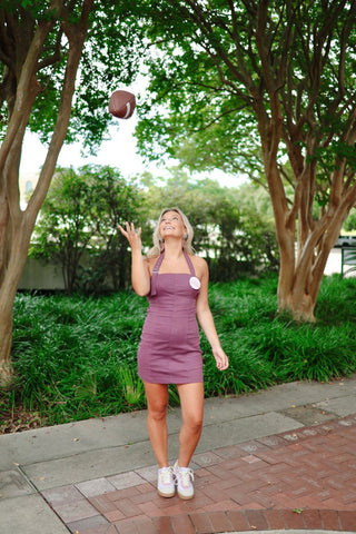 Purple Back Buckle Mini Dress | Select Trends Boutique