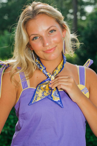 Purple Floral Gameday Skinny Scarf | Select Trends Boutique