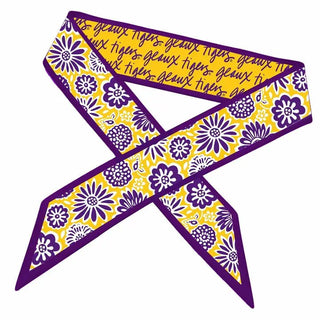 Purple Floral Gameday Skinny Scarf | Select Trends Boutique