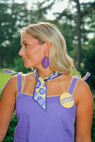 Purple Floral Gameday Skinny Scarf | Select Trends Boutique