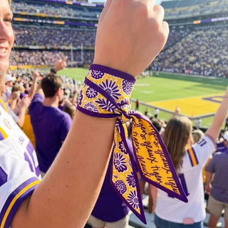 Purple Floral Gameday Skinny Scarf | Select Trends Boutique