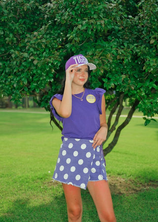 Purple Flutter Sleeve Top | Select Trends Boutique