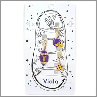 Purple & Gold Football Gameday Shoe Charms | Select Trends Boutique