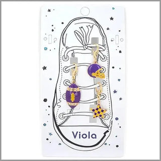Purple & Gold Football Gameday Shoe Charms - Select Trends Boutique