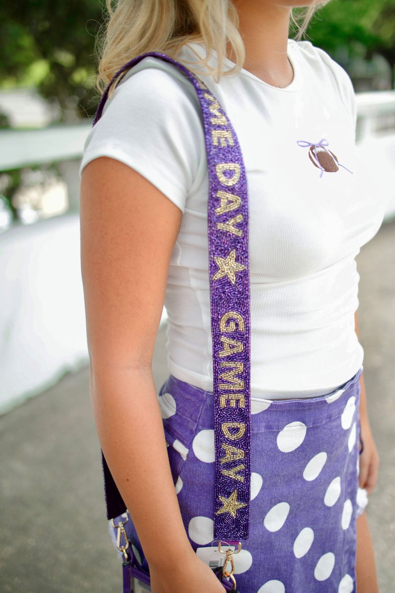 Purple & Gold Gameday Bag Strap