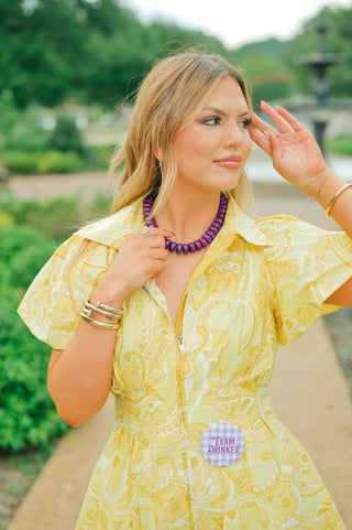 Purple Marble Beaded Necklace | Select Trends Boutique