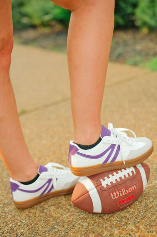 Purple Retro Gameday Sneakers | Select Trends Boutique