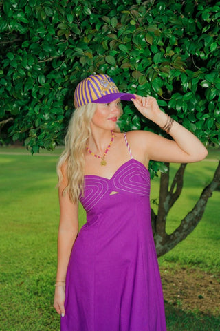 Purple Shoulder Tie Maxi Dress | Select Trends Boutique