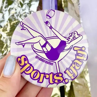 Purple Sports, Yay Gameday Button - Select Trends Boutique