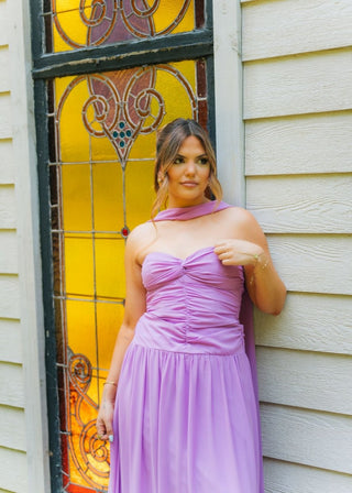 Purple Sweetheart Ruched Maxi Dress | Select Trends Boutique