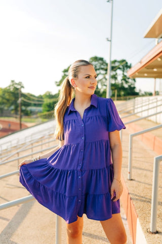 Purple Tiered Babydoll Dress | Select Trends Boutique