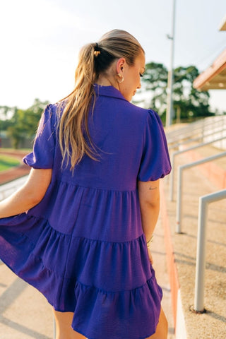 Purple Tiered Babydoll Dress | Select Trends Boutique