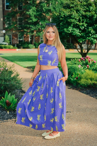 Purple Tiger Maxi Skirt Set | Select Trends Boutique