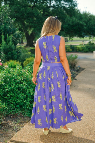 Purple Tiger Maxi Skirt Set | Select Trends Boutique