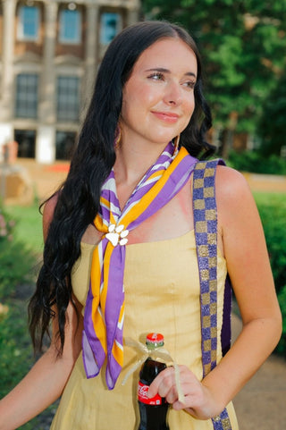 Purple Tiger Striped Bandana Scarf | Select Trends Boutique