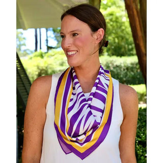 Purple Tiger Striped Bandana Scarf | Select Trends Boutique