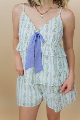 Purple & Yellow Floral Short Set | Select Trends Boutique