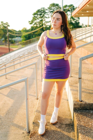 Purple & Yellow Gameday Skirt Set - Select Trends Boutique