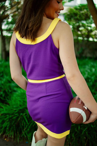 Purple & Yellow Gameday Skirt Set | Select Trends Boutique