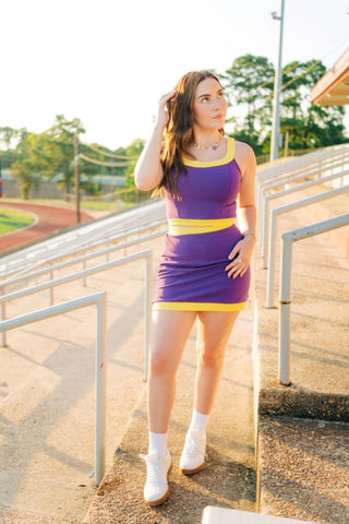 Purple & Yellow Gameday Skirt Set - Select Trends Boutique
