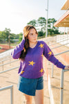 Purple & Yellow Star Knit Top - Select Trends Boutique