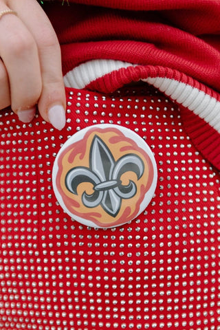 Rajin' Cajun Gameday Button - Select Trends Boutique