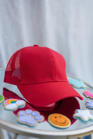 Red Basic Trucker Cap | Select Trends Boutique