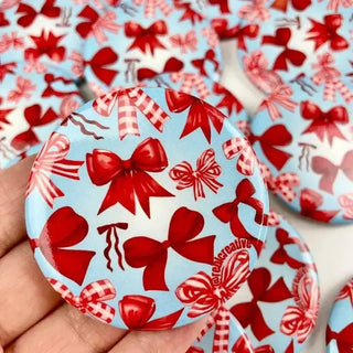 Red & Blue Bowland Gameday Button | Select Trends Boutique