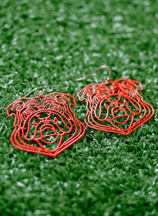 Red Bulldog Earrings | Select Trends Boutique