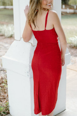 Red Cherry Lips Glitz Dress | Select Trends Boutique