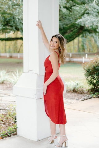 Red Cherry Lips Glitz Dress | Select Trends Boutique