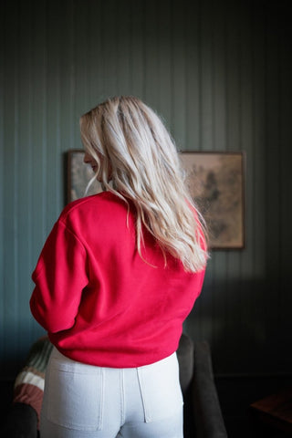 Red Christmas Bow Sweatshirt | Select Trends Boutique